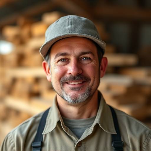 Foto de Roberto Almeida, Gerente de Produäão da Madeireira Estrela Guia.